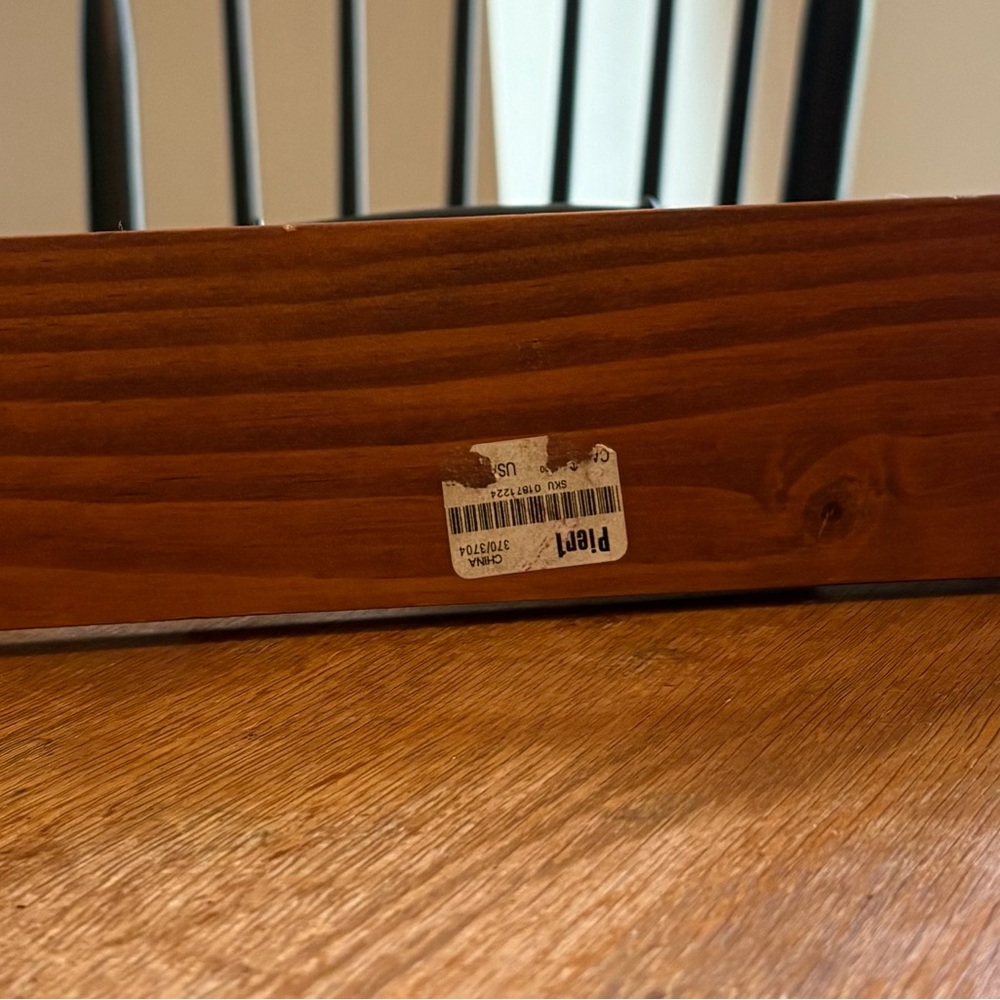 Pier 1 Warm Wood Triple Frame 16 1/2” long x 6 3/4” high x 2 3/4” deep. - Picture 4 of 4